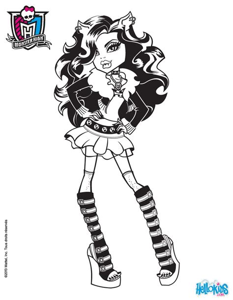 Clawdeen Wolf Coloring Pages