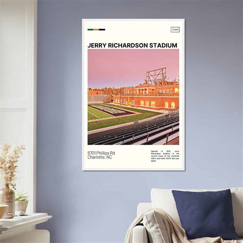 Jerry Richardson Stadium Digital Oil Painting Poster Print - Citiesbox