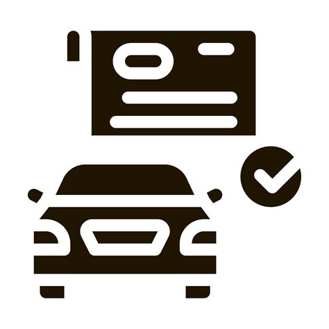 Checked Documents For Car Icon Vector Glyph Illustration 17501845