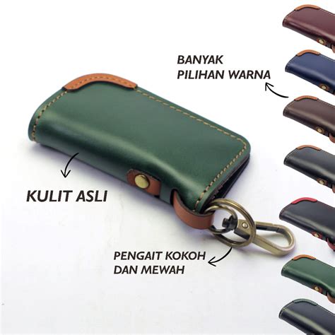 Jual Dompet Stnk Mobil Motor Kulit Gantungan Kunci Hijau Tan