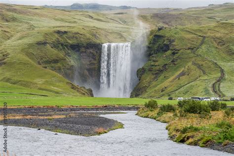 Skogafoss waterfall in southern Iceland Stock Photo | Adobe Stock