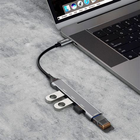 Разветвитель хаб USB Type-C для ноутбука 4 порта/ HUB/ переходник ...