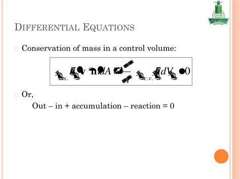 Ppt Differential Equation Of Mass Transfer Powerpoint Presentation Free Download Id 9000643