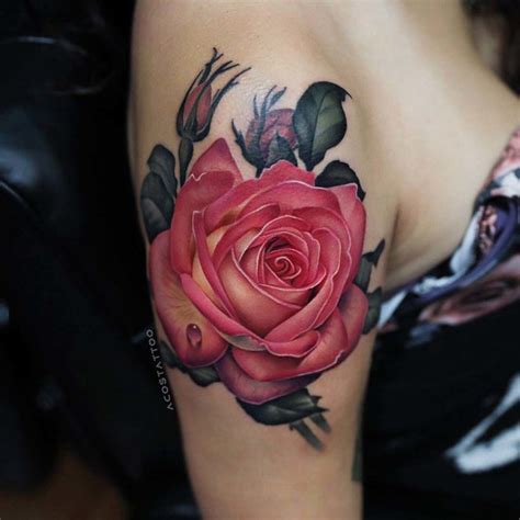 Upper Shoulder Tattoo Rose Best Tattoo Ideas Gallery