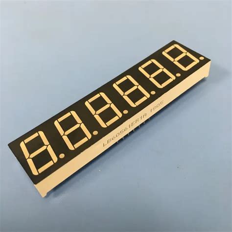 Super Red 142mm 6 Digit 7 Segment Led Display Common Cathode For