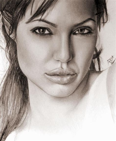 Angelina Jolie Drawing Skill