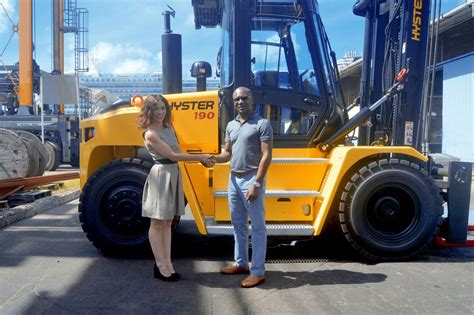 Ansa Mcal Automotive Division Delivers Hyster Equipment To Barbados