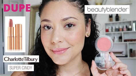 Charlotte Tilbury Super Cindy Dupe Bounce Beauty Blender Cream Blush Playful Peach Youtube