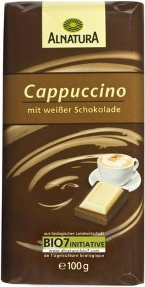 Alnatura Biologische Cappuccino Chocolade 100 G Piccantino Onlineshop