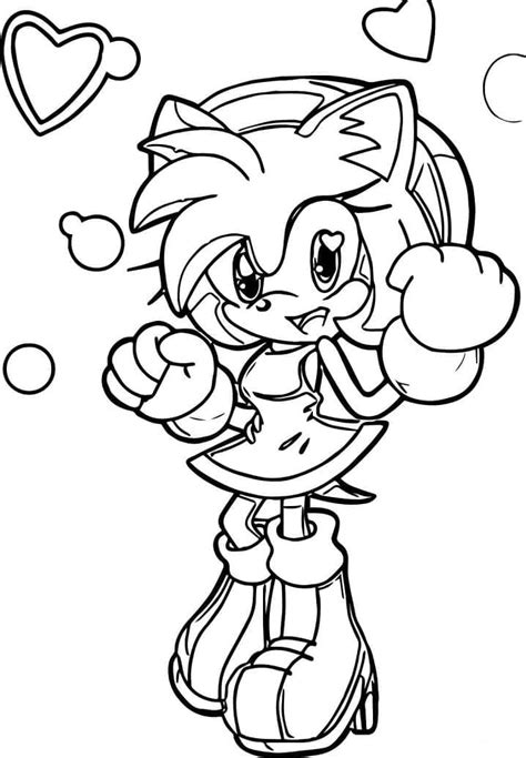 Coloriage Belle Amy Rose Dessin gratuit à imprimer