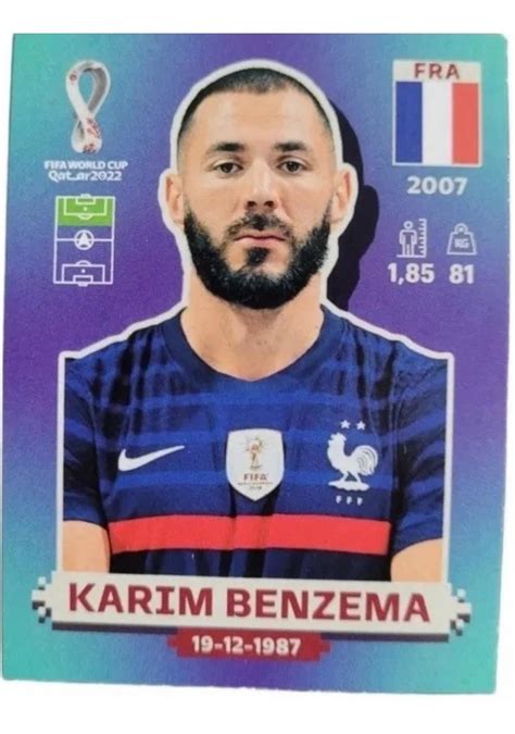 Estampa Panini Qatar Karim Benzema Fra Meses Sin Intereses