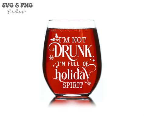 Christmas Wine Glass Svg Bundle Christmas Wine Svg Holiday Etsy