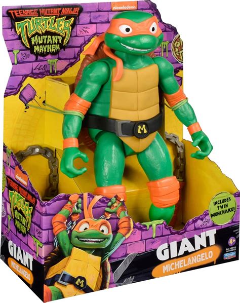 WOJOWNICZE ŻÓŁWIE NINJA Figurka GIGANT MICHELANGELO 30cm 14714402560