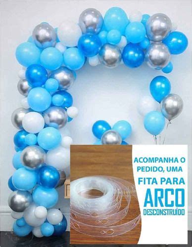 Arco Desconstruido Organico Azul Confete Impresso Metalizado R 72 99