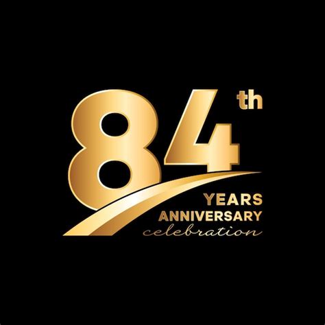 Premium Vector Year Anniversary Logo With A Golden Number On A