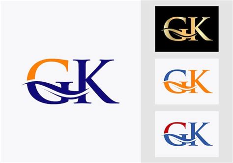 Premium Vector Letter Gk Logo Design Gk Logotype Sign