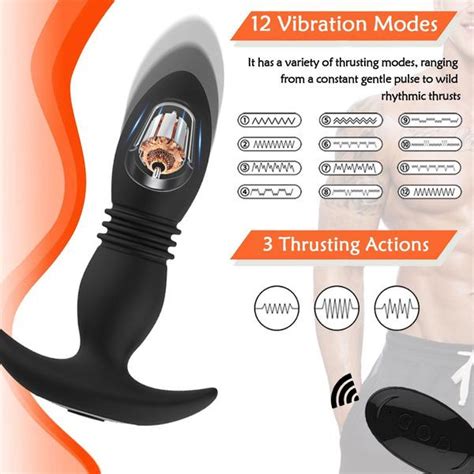 Cheap Wireless Anal Telescopic Vibrator Big Butt Plug Male Prostate