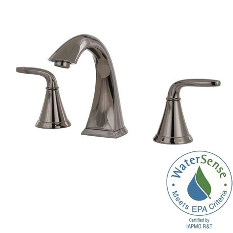 Pfister Pasadena 8 In Widespread 2 Handle High Arc Bathroom Faucet In Midnight Chrome F 049