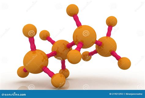 D Molecular Model Of Butane On White Background Stock Photos Image