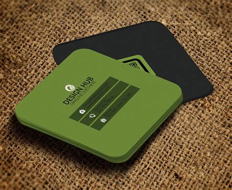 Mini Square Business Card Psd Templates Design Graphic Design Junction