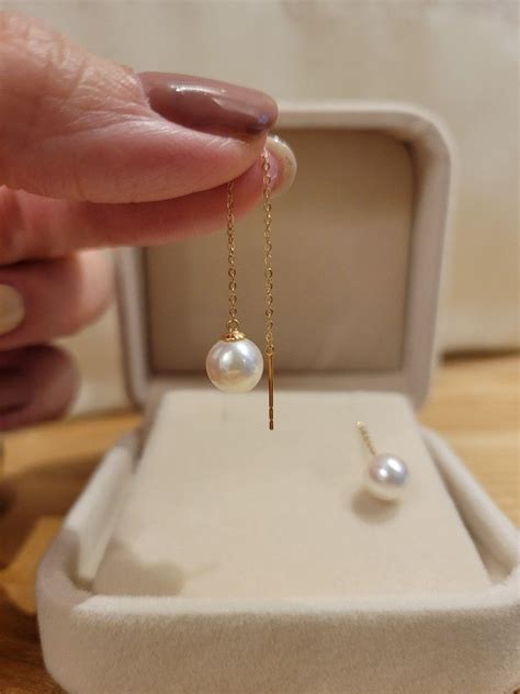 Akoya 18k Earring 女裝 飾物及配件 耳環 Carousell