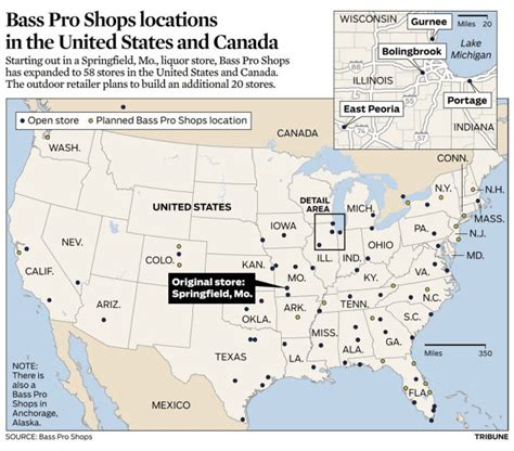 Bass Pro Shops Locations Map