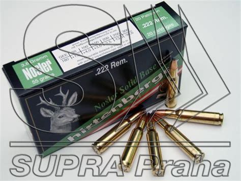 Dalekohledy NÁBOJ HIRTENBERGER 222 REM Nosler Solid Base 3 6g