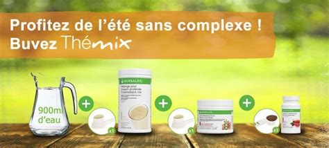 Pack minceur Thémix Herbalife Pack en promo avec 1 thé PDM fibres