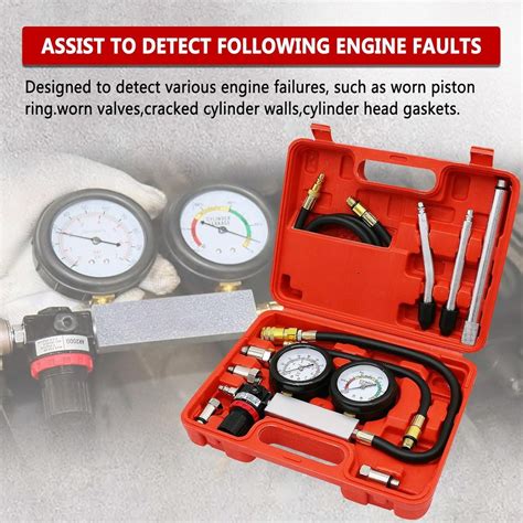 Cylinder Leak Down Tester Kit Automotive Engine Pressure Gauges