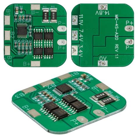 BMS Controller 4S, (10 A, 16.8 V, for Li-ion batteries) #TML17092S4A20 ...