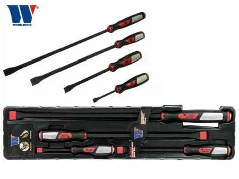 WELZH WERKZEUG 4 PIECE Pry Bar Set Go Through Hammer Handle HEAVY DUTY