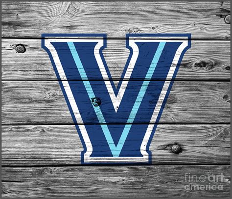 Villanova University Logo On Weathered Wood Photograph by John Stephens