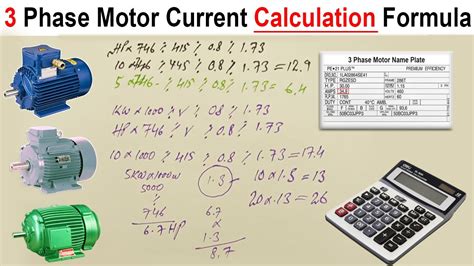 3 Phase Motor Current Calculation Formula How To Calculate 3 Phase