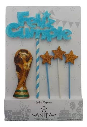 Adorno De Torta Cake Topper Copa Del Mundo Mundial Argentina