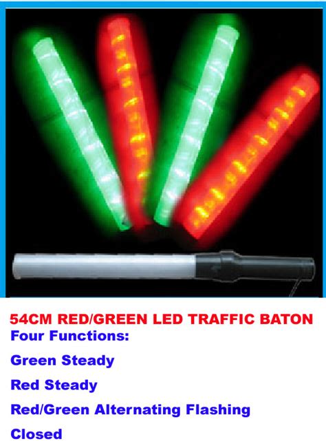 Inches Cm Red Green Led Baton Led Traffic Baton