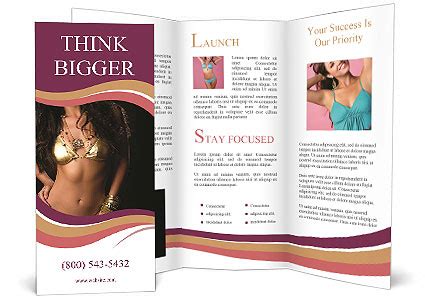 Stunning Bikini Clad Latin Woman A Sight To Behold Brochure Template Design ID
