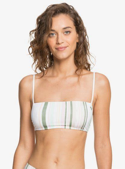 Sea Waves Revo Reversible Bandeau Bikini Top For Women Roxy