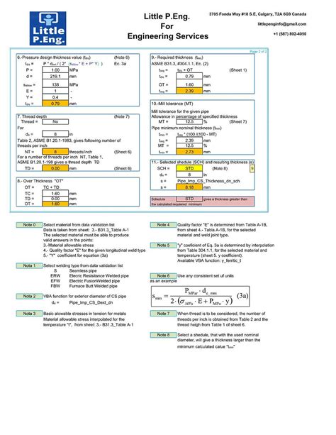 Wall Thickness Calculation As Per Asme B