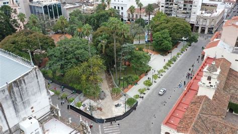 Plaza 9 de Julio quedó habilitada la primera etapa de las obras de