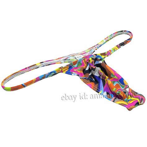 Men S Slim Pouch Bikini Underwear Sexy Male Tiny Slip String Swim Bottoms Thong Ebay