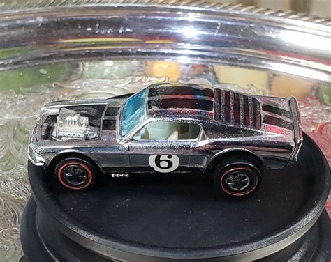 Vintage Mattel Redline Hot Wheels Mustang Boss Hoss Chrome Capped