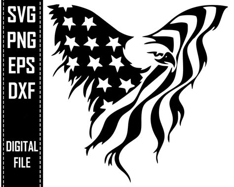 Distressed American Flag With An Eagle Svg Eagle Eps Patriotic Etsy