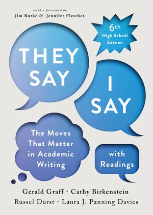 They Say I Say With Readings Gerald Graff Cathy Birkenstein