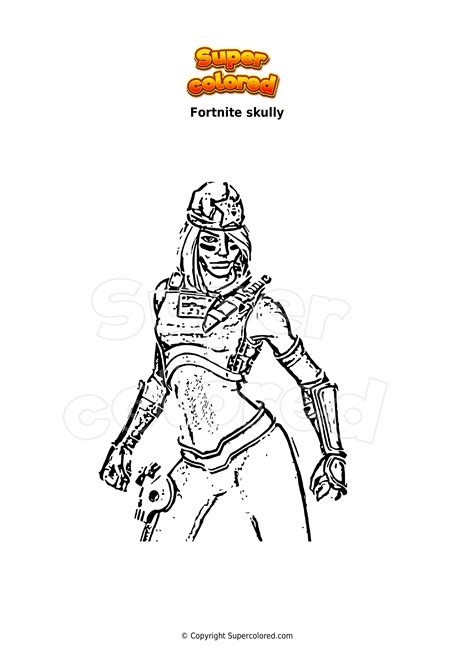 Disegno Da Colorare Fortnite Skully Supercolored