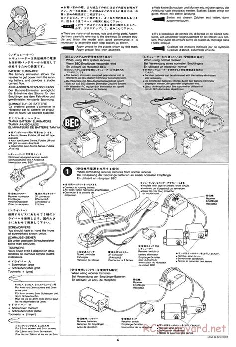 Tamiya - 58058 - Manual • Blackfoot • RCScrapyard - Radio Controlled ...