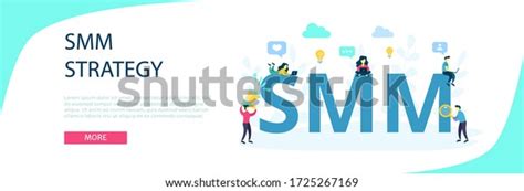 Smm Metrics Word Landing Page Web Stock Vector Royalty Free