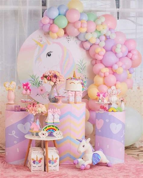 60 Geniales Ideas De Decoración Para Fiesta De Unicornios Unicorn Themed Birthday Unicorn