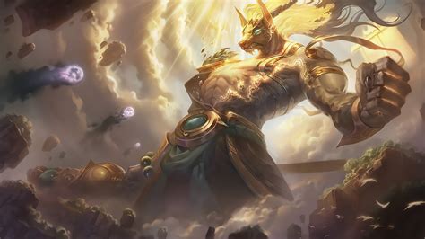 Nasus LoL Lunar Guardian Splash Art 4K 223 Wallpaper PC Desktop