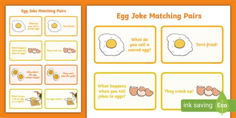 Egg Joke Matching Pairs Teacher Made Twinkl