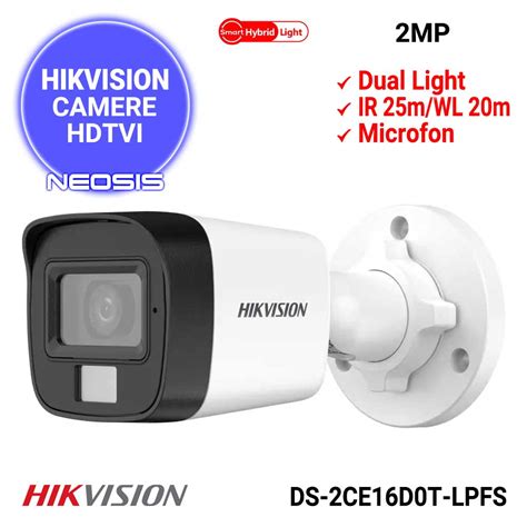 Camera Exterior 2MP Hikvision DS 2CE16D0T LPFS Neosis Ro